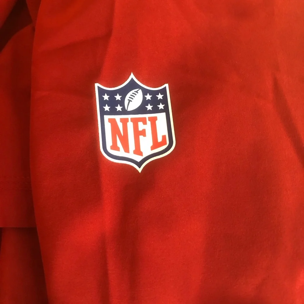 Nike NFL San Francisco 49ers Team Issued PE 1/2 Zip Anorak Jacket Red New